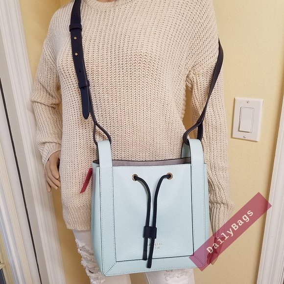 NWT KATE SPADE 100% AUTHENTIC BLUE GLOW MULTI GRAB BUCKET CROSSBODY BAG - Picture 3 of 8